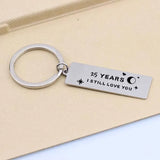 Personalized Anniversary Gift Keychain Engrave 25 I STILL LOVE YOU Keyrings