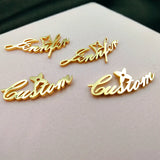 Personalized Letter Earrings Stainless Steel Studs for Family Gift
