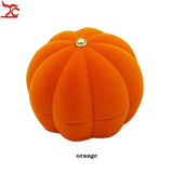Pumpkin Shaped Ring Box Earrings Storage Wedding Jewelry