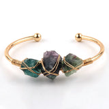 Natural Stone Charm Bangle for Women Gift