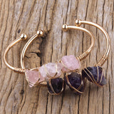 Natural Stone Charm Bangle for Women Gift