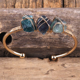Natural Stone Charm Bangle for Women Gift