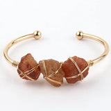 Natural Stone Charm Bangle for Women Gift