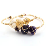 Natural Stone Charm Bangle for Women Gift