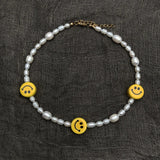 Real Freshwater Pearl Choker Smile Necklace for Women