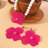 Pearl Necklace Earrings Set for Women Gift