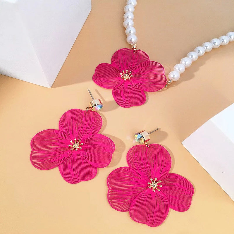Pearl Necklace Earrings Set for Women Gift
