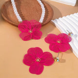Pearl Necklace Earrings Set for Women Gift