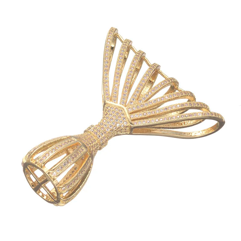 Micro Pave Zircon Crown Charms for DIY Jewelry Making