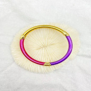 Purple Silicone Bracelet Bangle Round Style Women's Gift