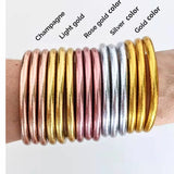 Colorful Silicone Bangle Bracelet for Women Party
