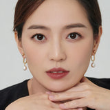 Fresh Water Pearl Rectangle Geometry Earring