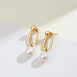 Fresh Water Pearl Rectangle Earring Summer Style