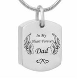 Ashes Necklace Name Pendant Cremation Urn Necklace Jewelry