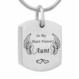 Ashes Necklace Name Pendant Cremation Urn Necklace Jewelry