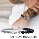 Stainless Steel Flower Basket Chain Bracelet