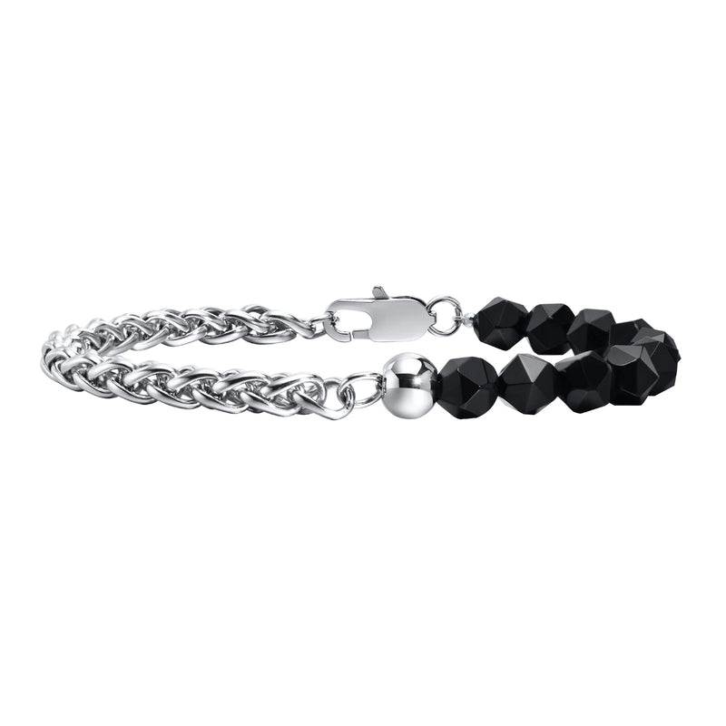 Stainless Steel Flower Basket Chain Bracelet