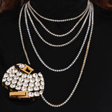 Stainless Steel Zircon Necklace for Women