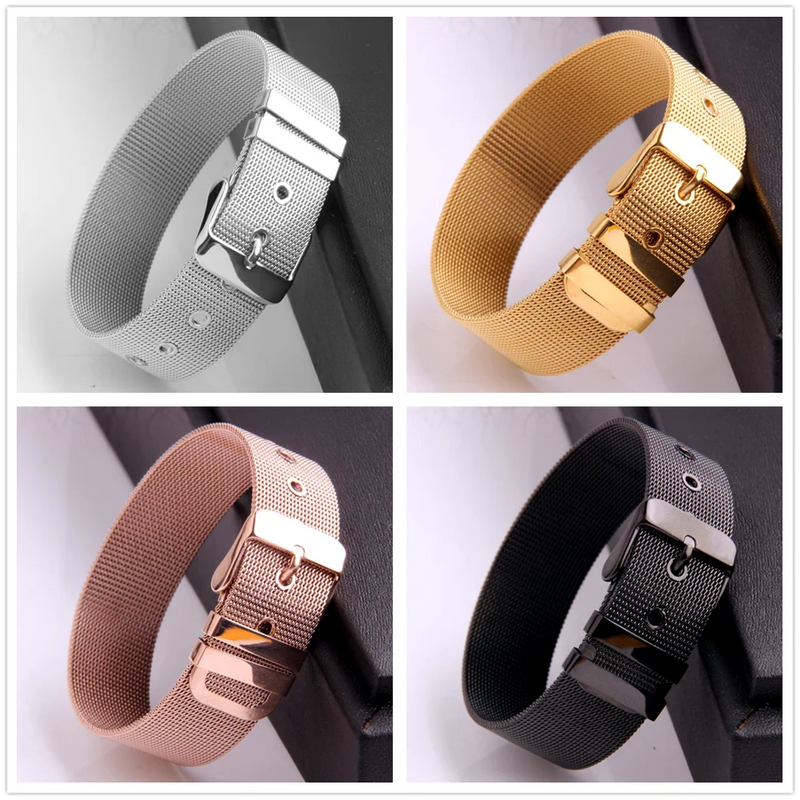Adjustable Stainless Steel Bracelet Wristband for Men and Women