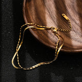 Multilayer Stainless Steel Women's Anklet in Colour