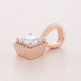 Elegance Pendant Rose Beads Jewelry Making Fit Silver Charm Bracelet