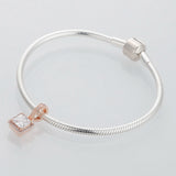 Elegance Pendant Rose Beads Jewelry Making Fit Silver Charm Bracelet