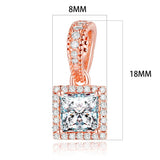 Elegance Pendant Rose Beads Jewelry Making Fit Silver Charm Bracelet