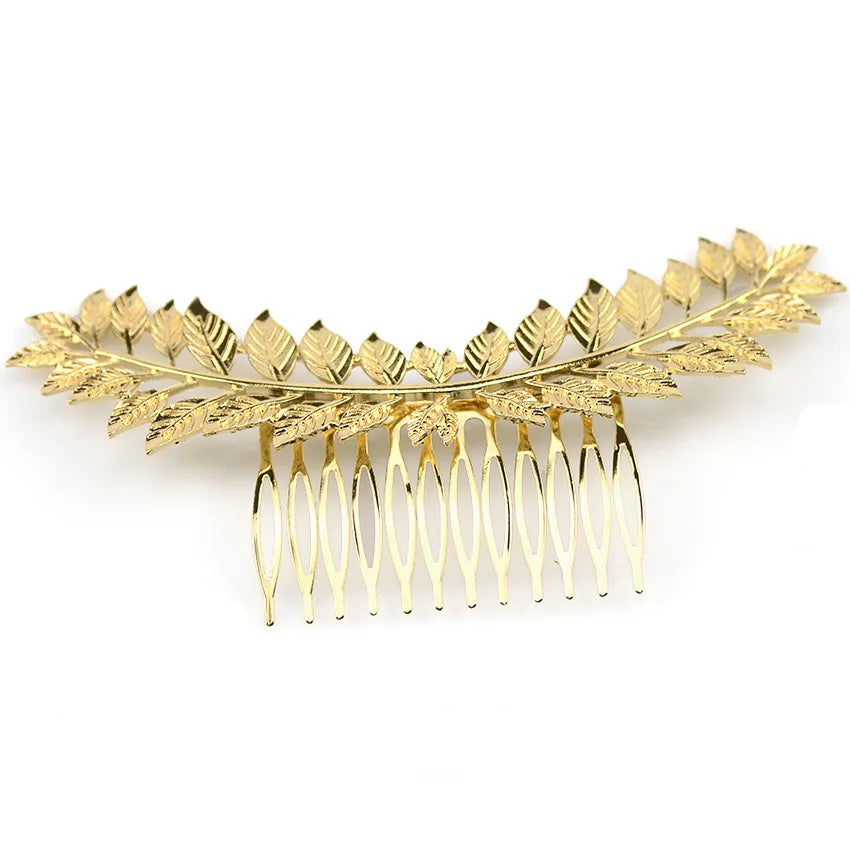 Vintage Hair Clip Silver Punk Leaves Comb Hairpins Women Girls Party Accessories
