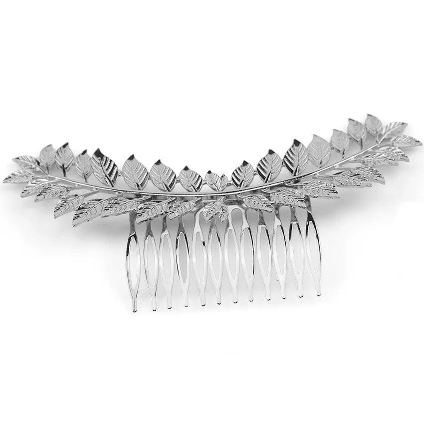 Vintage Hair Clip Silver Punk Leaves Comb Hairpins Women Girls Party Accessories