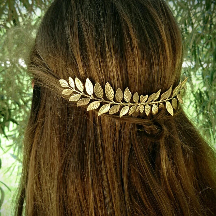 Vintage Hair Clip Silver Punk Leaves Comb Hairpins Women Girls Party Accessories
