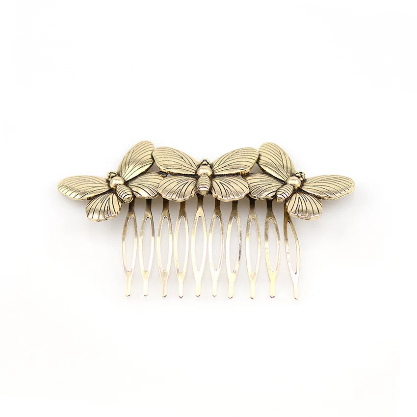Vintage Hair Clip Silver Punk Leaves Comb Hairpins Women Girls Party Accessories