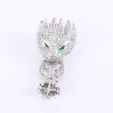 Vintage Zircon Leopard Floating Charms for DIY Jewelry Making