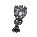 Vintage Zircon Leopard Floating Charms for DIY Jewelry Making