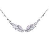 Angel Wing Necklace Zircon Women Jewelry Chain Birthday Present