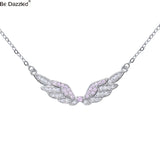 Angel Wing Necklace Zircon Women Jewelry Chain Birthday Present