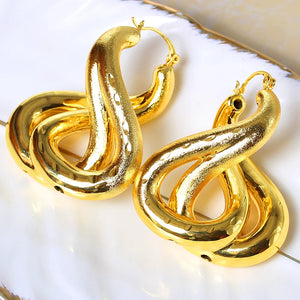 Romantic Geometric Hoop Earrings for Wedding