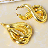 Romantic Geometric Hoop Earrings for Wedding