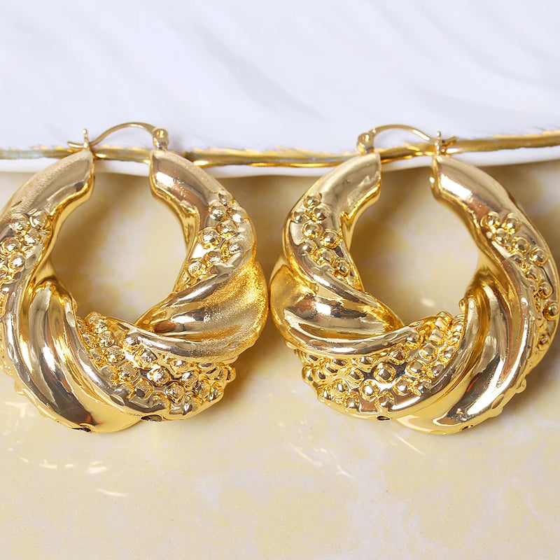 Big Hoop Earrings Geometric Wedding Copper Jewelry Findings