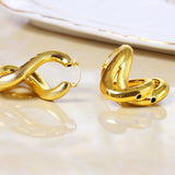 Romantic Geometric Hoop Earrings for Wedding