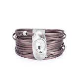 Vintage Crystal Leather Bracelet Couple Gift