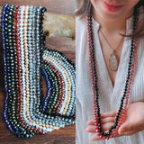 Crystal Beads Knotted Long Necklace for Women