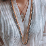 Crystal Beads Knotted Long Necklace for Women