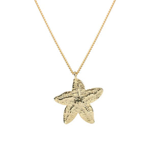 Star Pendant Necklace 925 Sterling Silver 18k Plated Starfish Necklace Women