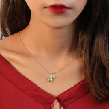 Star Pendant Necklace 925 Sterling Silver 18k Plated Starfish Necklace Women