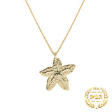Star Pendant Necklace 925 Sterling Silver 18k Plated Starfish Necklace Women