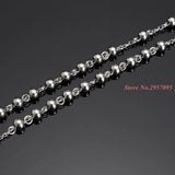 Stainless Steel Rosary Chain Necklace with Cross Pendant
