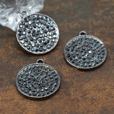 Crystal Beads Pave Round Charm Pendant for Jewelry Making