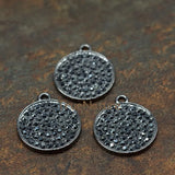 Crystal Beads Pave Round Charm Pendant for Jewelry Making