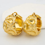 African Dubai Golden Hoop Earrings Bridal Gift