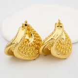 African Dubai Golden Hoop Earrings Bridal Gift